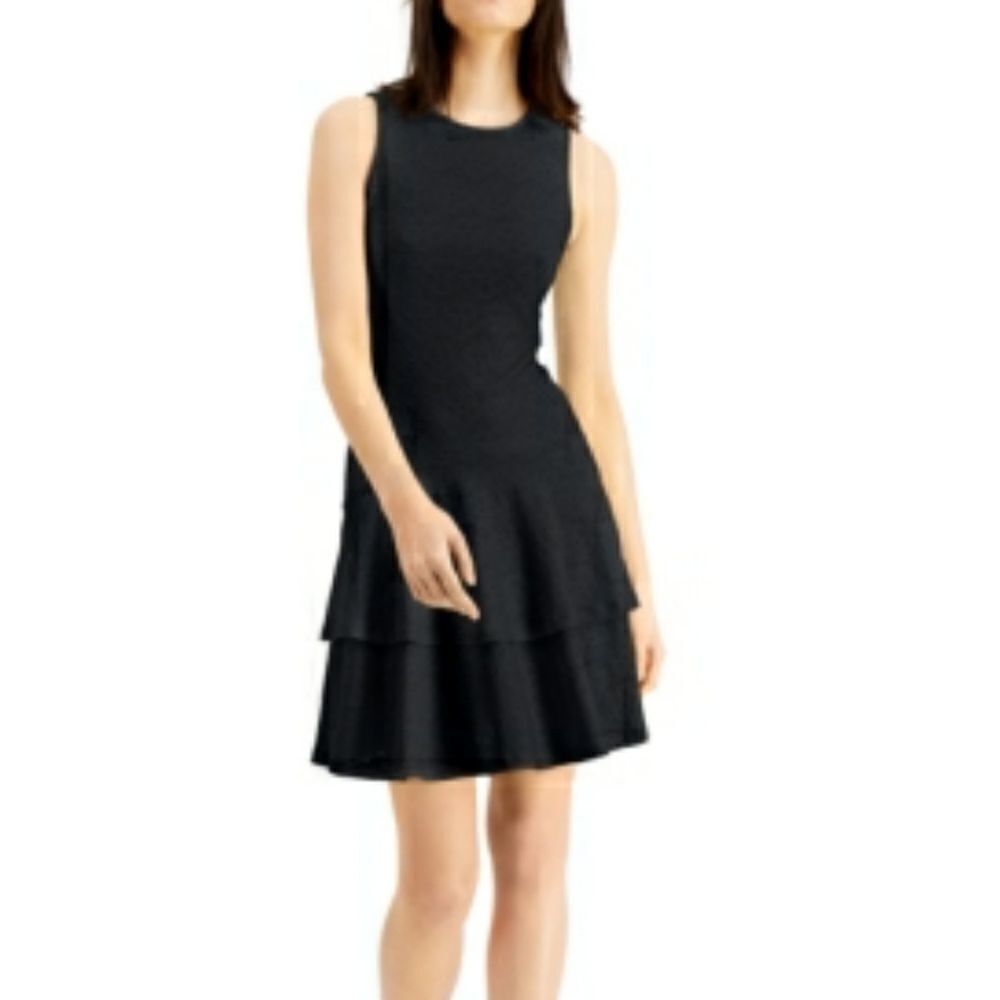 Michael Michael Kors Jacquard Floral Tiered Dress